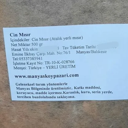 Cin Mısır Patlatmalık GDO'suz Mısır-500 gram - Görsel 2