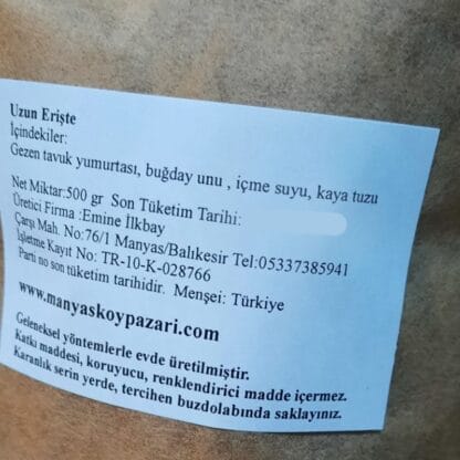 Köy Yumurtalı Erişte Uzun Kesim-500 gr - Görsel 2
