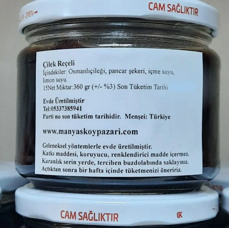 Çilek Reçeli - Net 360 gr - Görsel 2