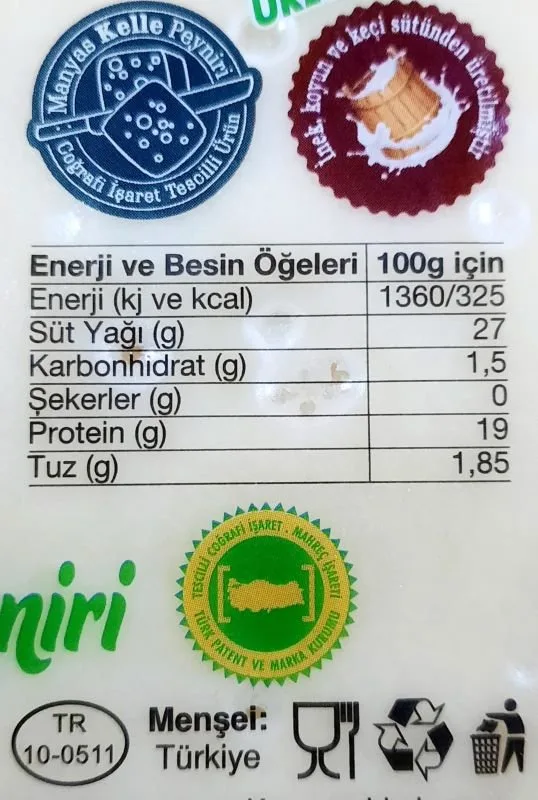 Az Tuzlu Balıkesir Kelle Peyniri-Koyun İnek karışık - Görsel 2