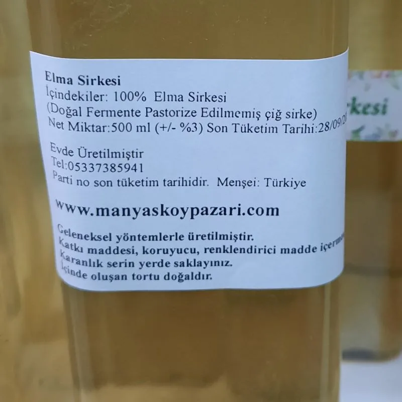 Ev Yapımı Elma Sirkesi 500ml - Görsel 2