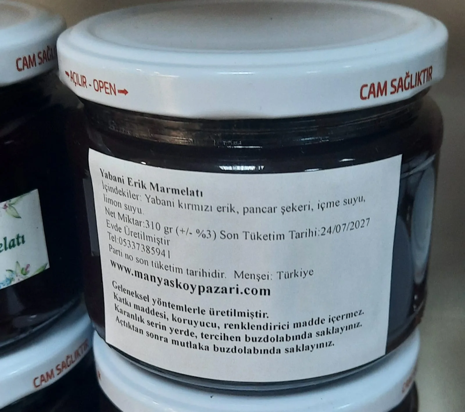 Yabani Erik Marmelatı net: 310 gr - Görsel 4
