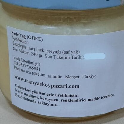 Ghee Sade Yağ - net 240 gr - Görsel 2